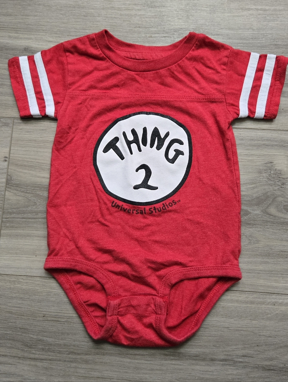 Thing 2 Universal Studios Onesie